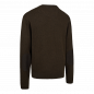 Preview: Deerhunter Harrington Strickpullover mit Rundhalsausschnitt Rückseite Brown Melange (591)