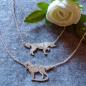 Preview: Necklace with a Small Munsterlander, 925 Silver,| Handmade Hunting Jewelry