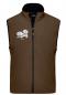 Preview: Mens Vest with Weimaraner print green or brown