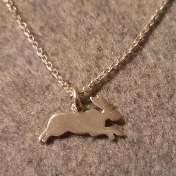 Hare Necklace with Chain Polished | Handmade Hunting Jewelry