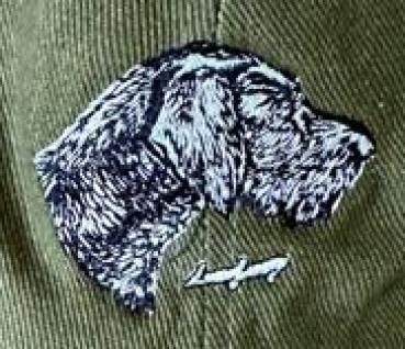 German Wirehaired Pointer Cappy soft with stick black-white