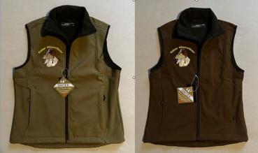 Womens Vest with KlM stick green or brown