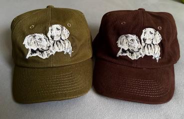Cappy Liberty with Weimaraner embroidery on the front and back - Kopie