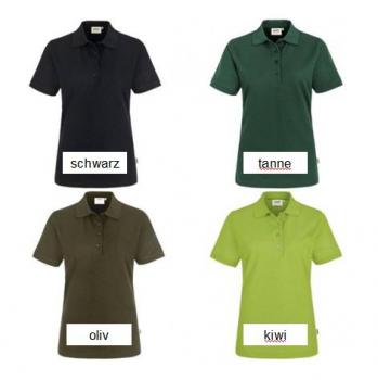 Womens Polo shirt with German Hunting Terrier print