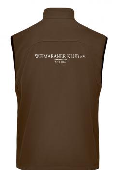Mens Vest with Weimaraner print green or brown