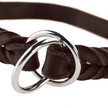 Hunter Training Collar Solid Education Leather/Olive Green or brown