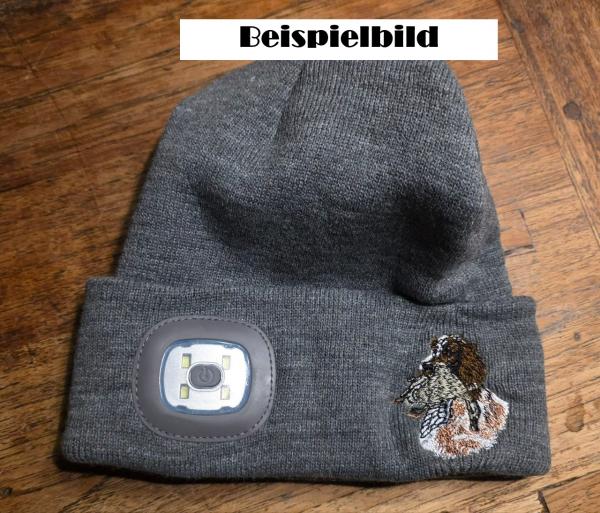 Weimaraner knitted hat grey