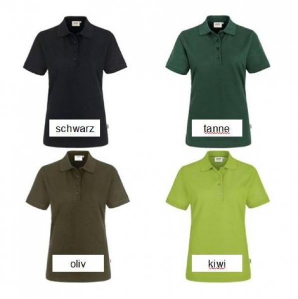 Womens Polo shirt embroidered with German Hunting Terrier logo