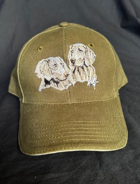 Cappy Liberty with Weimaraner embroidery on the front and back