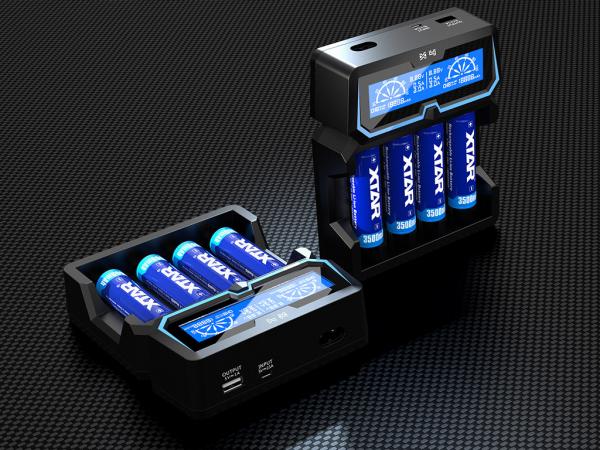 Xtar X4 – Vier-Schacht Ladegerät für Lithium Ionen und Ni/MH Akkus