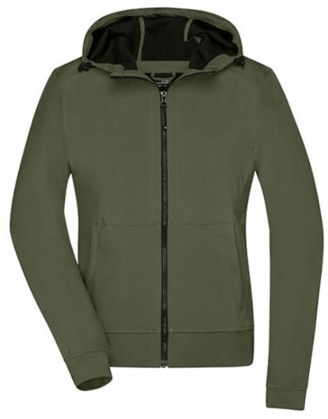 Women´s Hooded Softshell Jacket | Olive/Camouflage
