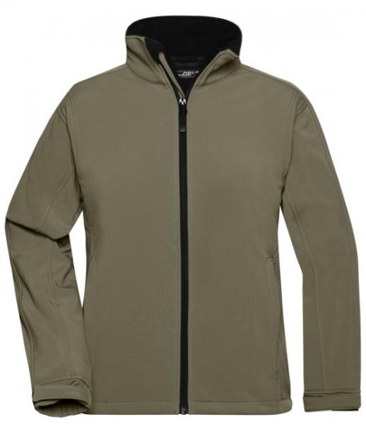 Damen Softshell Jacke | Microfleece Softshell mit Stick "Deutsch Drahthaar bunt"