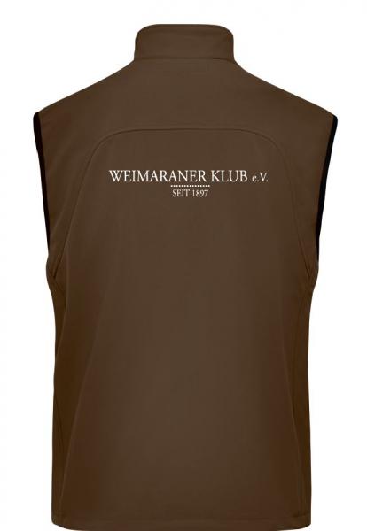 Mens Vest with Weimaraner print green or brown